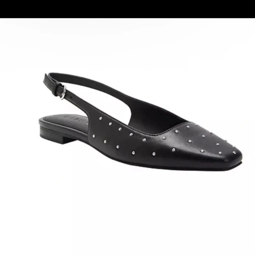 Katy Perry Slingback Sz 7 Sandal‎ Shoe Confidant Black Silver Womens NIB